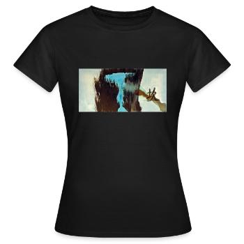 I Ching (Kun - La détresse) - T-shirt Femme - noir - Devant - AI Model Female 172 dark (172cm)