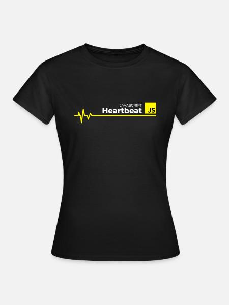 Javascript Herzschlag - Frauen T-Shirt - Schwarz