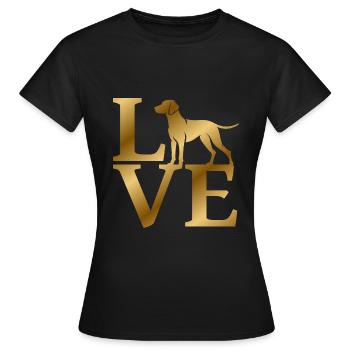 Love Magyar Vizsla - Frauen T-Shirt - Schwarz - Vorne - AI Model Female 172 dark (172cm)