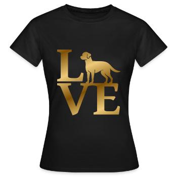 Love Labrador Retriever - Frauen T-Shirt - Schwarz - Vorne - AI Model Female 172 dark (172cm)