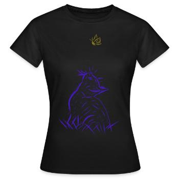Katze - Frauen T-Shirt - Schwarz - Vorne - AI Model Female 172 dark (172cm)