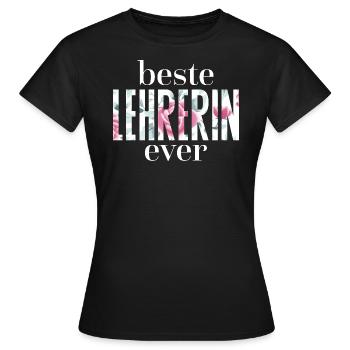 Beste Lehrerin Geschenk Deutsch Englisch Latein - Frauen T-Shirt - Schwarz - Vorne - AI Model Female 172 dark (172cm)