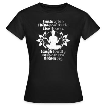 Yoga Namaste méditation Yoga professeur cadeau - T-shirt Femme - noir - Devant - AI Model Female 172 dark (172cm)