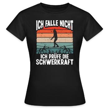 Planche de slackline Slackline d’intérieur Set Slackliner - T-shirt Femme - noir - Devant - AI Model Female 172 dark (172cm)