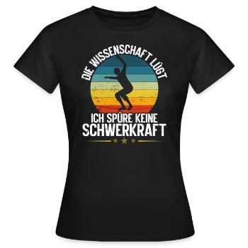 Slackline sans arbre Accessoires Slackline Slackliner - T-shirt Femme - noir - Devant - AI Model Female 172 dark (172cm)