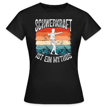 Slackline Adulte Slackline Board Slackliner - T-shirt Femme - noir - Devant - AI Model Female 172 dark (172cm)