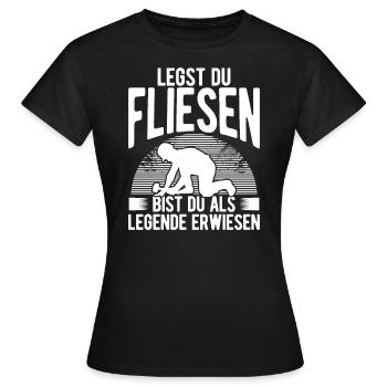 Master Tiler Crafts Couche de dalle - T-shirt Femme - noir - Devant - AI Model Female 172 dark (172cm)