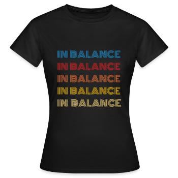 En équilibre - T-shirt Femme - noir - Devant - AI Model Female 172 dark (172cm)