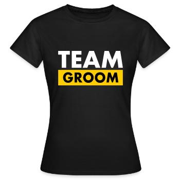 Team groom - Women's T-Shirt - black - Front - AI Model Female 172 dark (172cm)