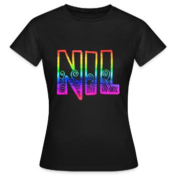 Nil RS Arc-en-ciel - T-shirt Femme - noir - Devant - AI Model Female 172 dark (172cm)