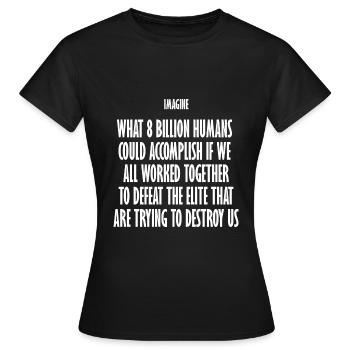 IMAGINE - Women's T-Shirt - black - Front - AI Model Female 172 dark (172cm)