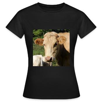 Affiche vache - T-shirt Femme - noir - Devant - AI Model Female 172 dark (172cm)