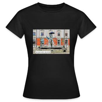 Quelle von Studenten küssen in Tartu - Frauen T-Shirt - Schwarz - Vorne - AI Model Female 172 dark (172cm)