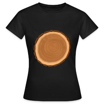 Wood - Women's T-Shirt - black - Front - AI Model Female 172 dark (172cm)