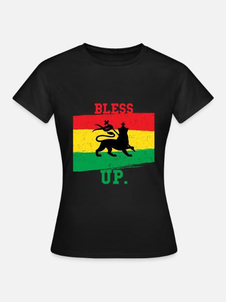 Bless up Geschenkidee Rasta - Frauen T-Shirt - Schwarz