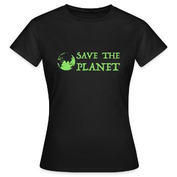 Rette den Planet | Erde, Umwelt, nachhaltig, Natur - Frauen T-Shirt - Schwarz - Vorne - AI Model Female 172 dark (172cm)