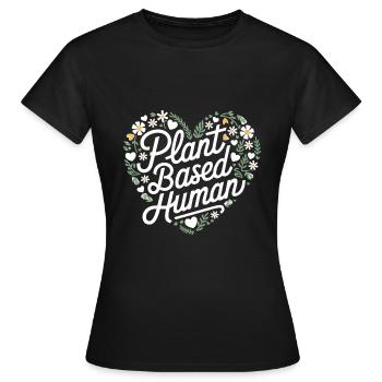Végétarien Végétalien Végétarien Végétarien - T-shirt Femme - noir - Devant - AI Model Female 172 dark (172cm)