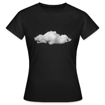 Flauschige Wolke - Frauen T-Shirt - Schwarz - Vorne - AI Model Female 172 dark (172cm)