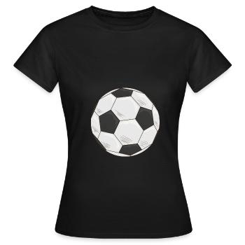 Football Football Football Football Football Football Football Fu - T-shirt Femme - noir - Devant - AI Model Female 172 dark (172cm)