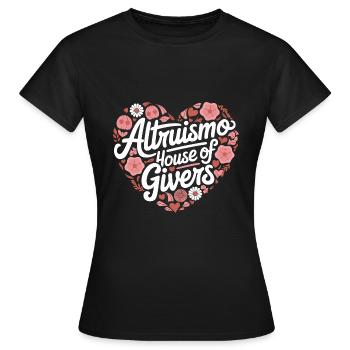 Altruisme Don désintéressé Donner d’école - T-shirt Femme - noir - Devant - AI Model Female 172 dark (172cm)