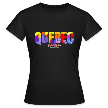 Quebec City - Hauptstadt von Quebec Kanada - Frauen T-Shirt - Schwarz - Vorne - AI Model Female 172 dark (172cm)