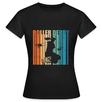 Roller derby - T-shirt Femme - noir - Devant - AI Model Female 172 dark (172cm)