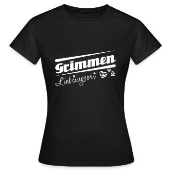 Grimmen - Lieblingsort mit Stadtnamen - Frauen T-Shirt - Schwarz - Vorne - AI Model Female 172 dark (172cm)