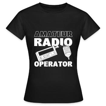Amateur Radio Operator Funker - Frauen T-Shirt - Schwarz - Vorne - AI Model Female 172 dark (172cm)