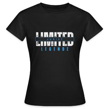 Légende juriste limitée. - T-shirt Femme - noir - Devant - AI Model Female 172 dark (172cm)