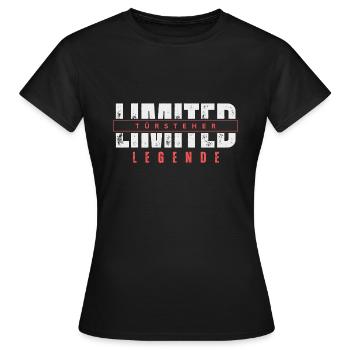 Légende du videur limité. - T-shirt Femme - noir - Devant - AI Model Female 172 dark (172cm)