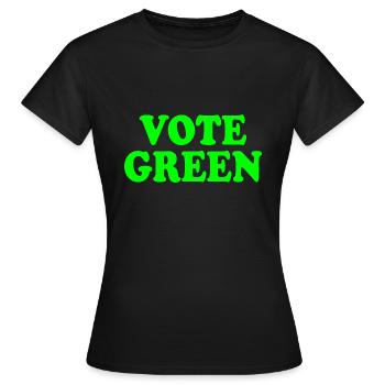 Vote green - Frauen T-Shirt - Schwarz - Vorne - AI Model Female 172 dark (172cm)