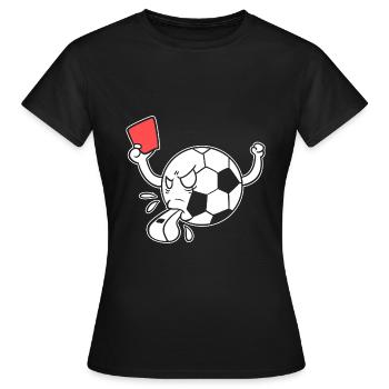 Funny Soccer Ball Sportbeamter - Frauen T-Shirt - Schwarz - Vorne - AI Model Female 172 dark (172cm)