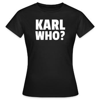Karl Who ? - T-shirt Femme - noir - Devant - AI Model Female 172 dark (172cm)