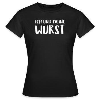 Ich Und Meine Wurst - Frauen T-Shirt - Schwarz - Vorne - AI Model Female 172 dark (172cm)