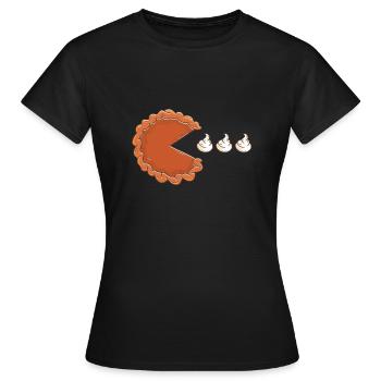 Kuchen isst Sahne - Frauen T-Shirt - Schwarz - Vorne - AI Model Female 172 dark (172cm)