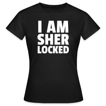 I Am Sher Locked - Frauen T-Shirt - Schwarz - Vorne - AI Model Female 172 dark (172cm)