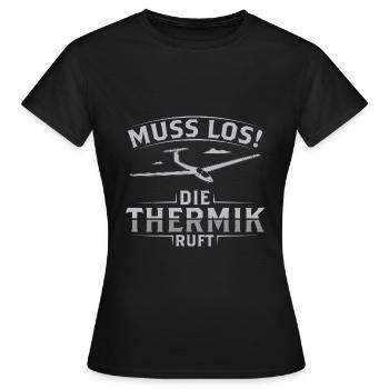 Thermik - Frauen T-Shirt - Schwarz - Vorne - AI Model Female 172 dark (172cm)