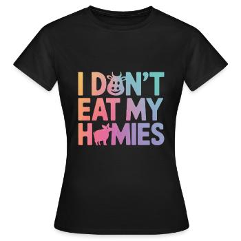 Végétarien Végétalien Végétarien Végétarien - T-shirt Femme - noir - Devant - AI Model Female 172 dark (172cm)