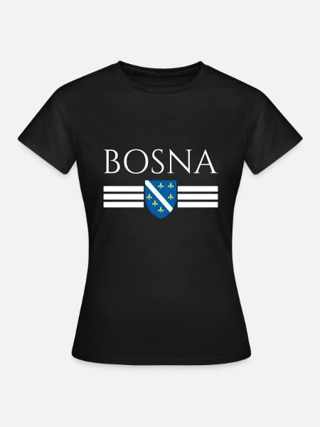 Bosnië-Bosnië vlag ontwerp - T-shirt dam - svart