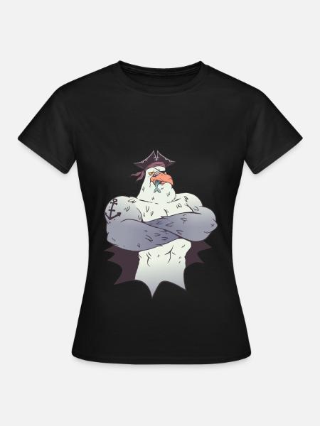 Pirate seagull - Women's T-Shirt - black