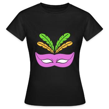 Mardi Gras Mask Mardi Gras Performer - Frauen T-Shirt - Schwarz - Vorne - AI Model Female 172 dark (172cm)