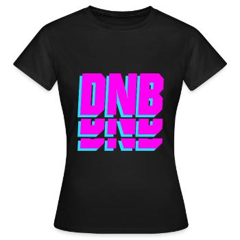 D ́N ́B - DNB - DRUM N'BASS - GIFT - Women's T-Shirt - black - Front - AI Model Female 172 dark (172cm)