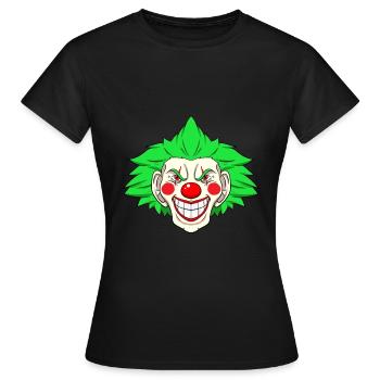 Gruseliger Clown Entertainer - Frauen T-Shirt - Schwarz - Vorne - AI Model Female 172 dark (172cm)