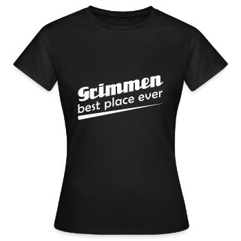Grimmen - Stadt best place ever - Frauen T-Shirt - Schwarz - Vorne - AI Model Female 172 dark (172cm)