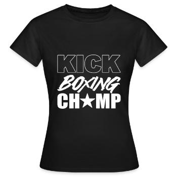 Kickboxing Champ Athlet - Frauen T-Shirt - Schwarz - Vorne - AI Model Female 172 dark (172cm)