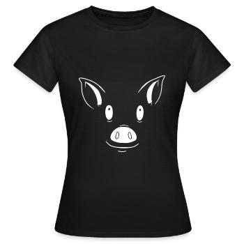 Porc - T-shirt Femme - noir - Devant - AI Model Female 172 dark (172cm)
