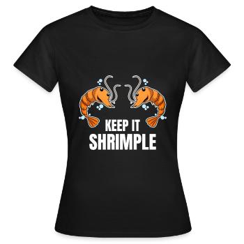 Gardez-le Crevette Crevettes Crabes de crevettes - T-shirt Femme - noir - Devant - AI Model Female 172 dark (172cm)