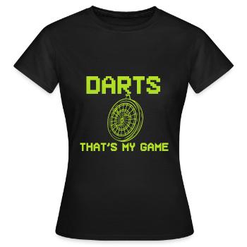 Dart Shooting Dartwerfer - Frauen T-Shirt - Schwarz - Vorne - AI Model Female 172 dark (172cm)