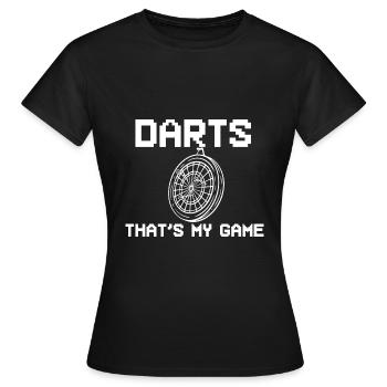 Dart Shooting Dartwerfer - Frauen T-Shirt - Schwarz - Vorne - AI Model Female 172 dark (172cm)