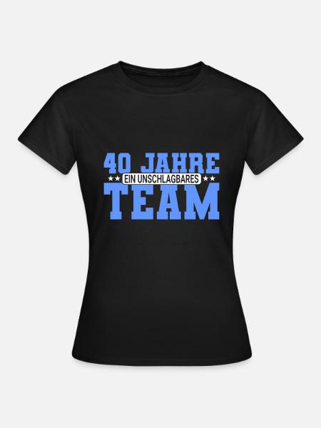 Rubinhochzeit 40 Hochzeitsjubiläum Geschenk - Frauen T-Shirt - Schwarz